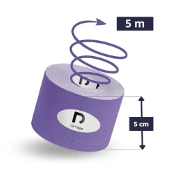 DrTape mocna wodoodporna taśma do tejpingu 5cm x 5m fioletowa