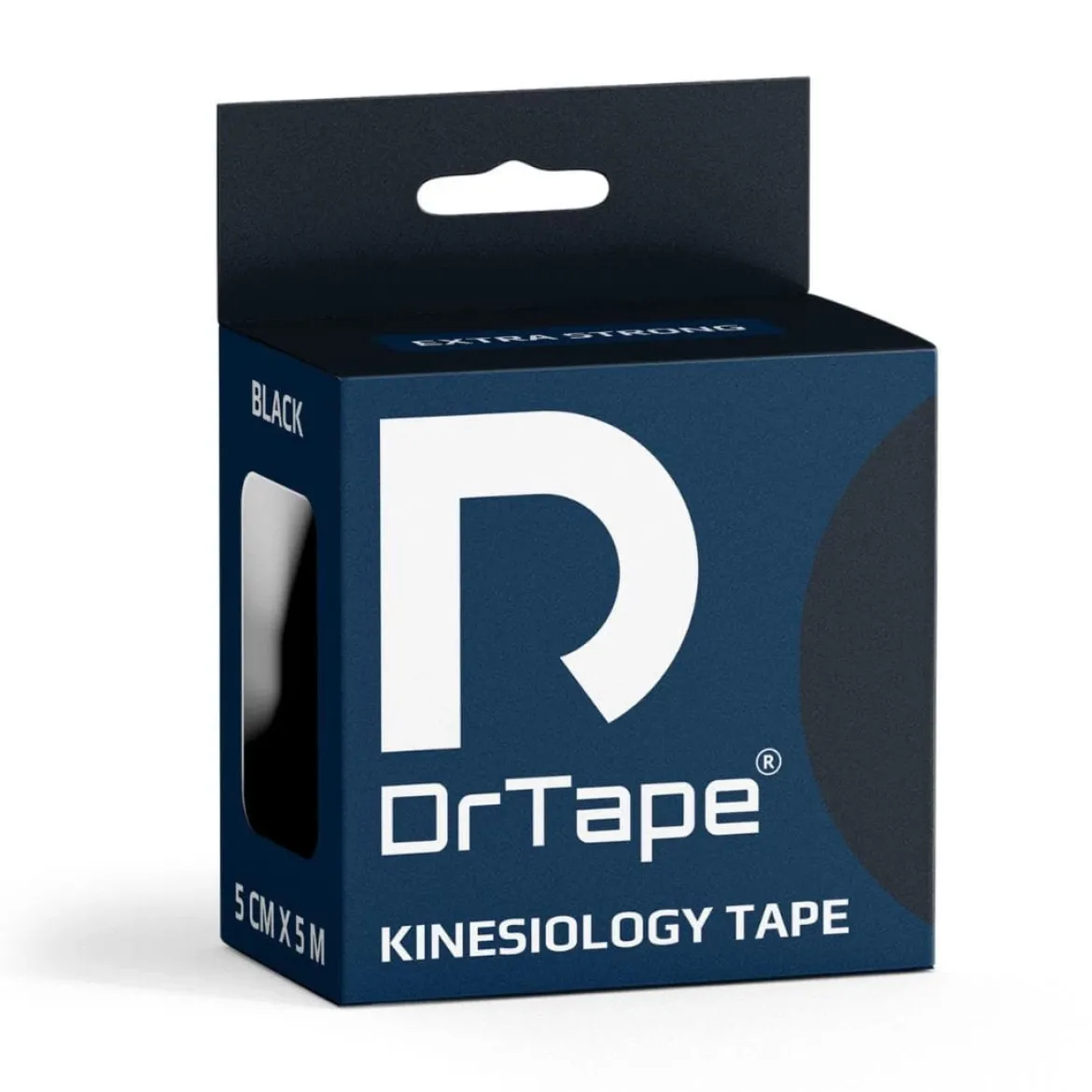 DrTape mocna wodoodporna taśma do tejpingu 5cm x 5m czarna