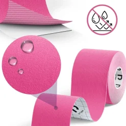 DrTape mocna wodoodporna taśma do tejpingu 5cm x 5m różowa