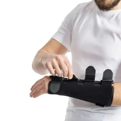 Długi stabilizator na nadgarstek z szyną i stabilizującą siateczką MSupport