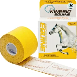Equine Kinesio hipoalergiczna i wodoodporna taśma dla koni 5 cm x 5 m żółta
