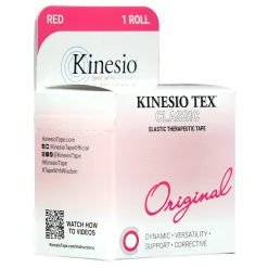 Kinesio Tex Classicbawełniana z liniami ułatwiającymi cięcie 5cm x 4m czerwona