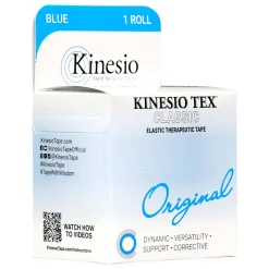 Kinesio Tex Classicbawełniana z liniami ułatwiającymi cięcie 5cm x 4m niebieska