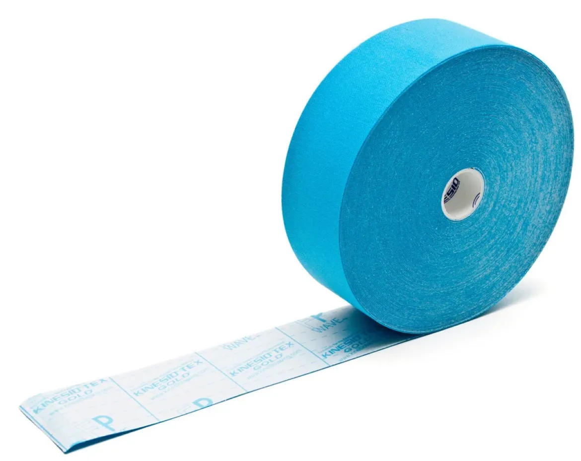 Kinesio Tex Gold FP hipoalergiczna do dużych grup mięśniowych 5cm x 31,5m niebieska