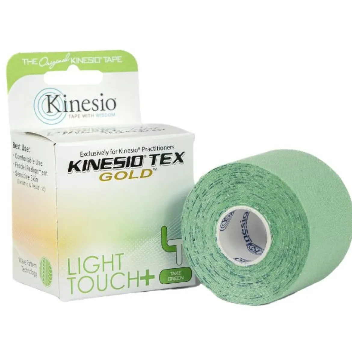 Kinesio Tex Gold Light Touch+ hipoalergiczna do wrażliwej skóry 5 cm x 5 m zielona