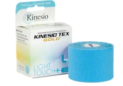 Kinesio Tex Gold Light Touch+ hipoalergiczna do wrażliwej skóry 5 cm x 5 m niebieska