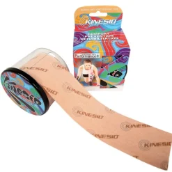 Kinesio Tex Performance+ hipoalergiczna z liniami ułatwiającymi cięcie 5 cm x 5 m beżowa