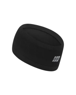 Lekka sportowa opaska na głowę do biegania unisex czarna Core Run CEP