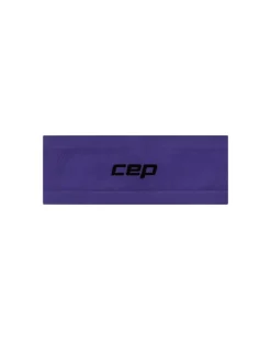 Lekka sportowa opaska na głowę do biegania unisex fioletowa Core Run CEP