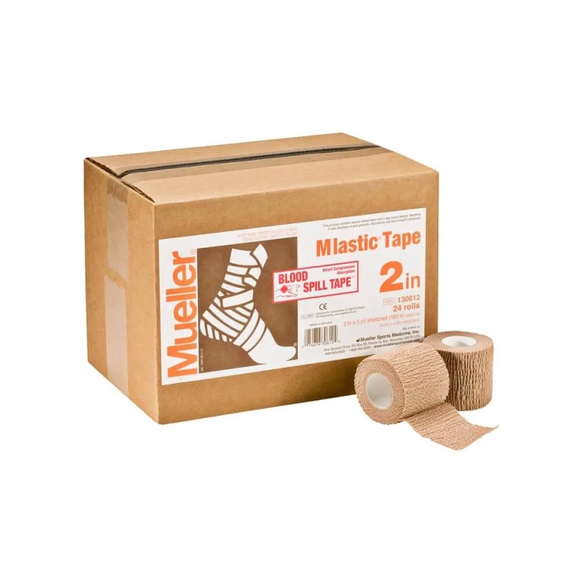 M-Lastic Tape Mueller elastyczna, rozciągliwa taśma kohezyjna typu coban5 cm x 4,5 m beżowa