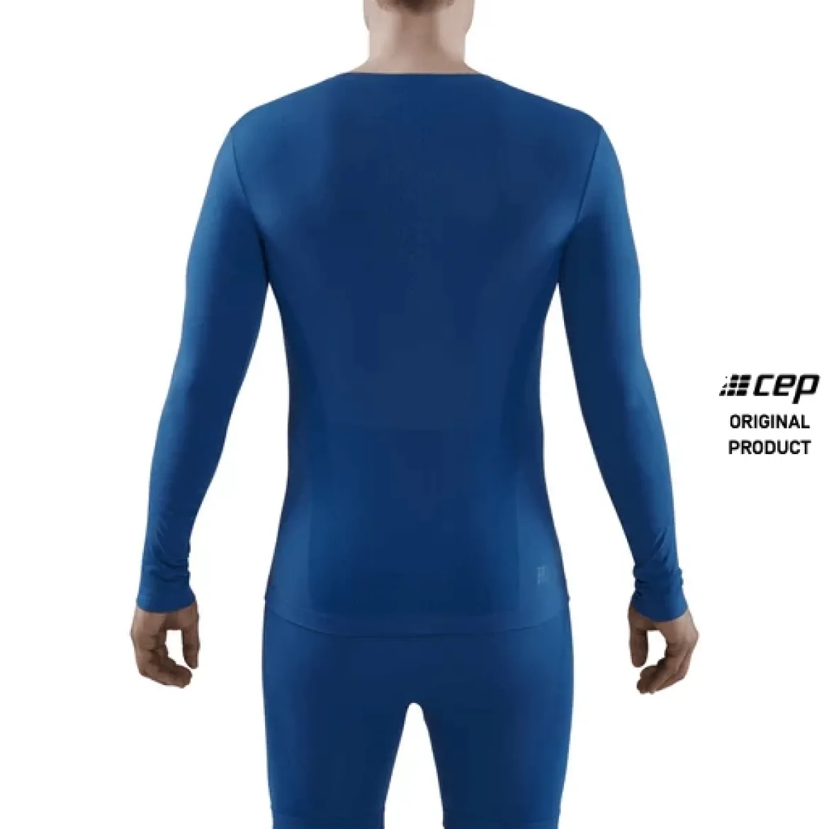 Męska koszulka sportowa z długim rękawem CEP Cold Weather Base niebieska
