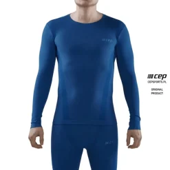 Męska koszulka sportowa z długim rękawem CEP Cold Weather Base niebieska