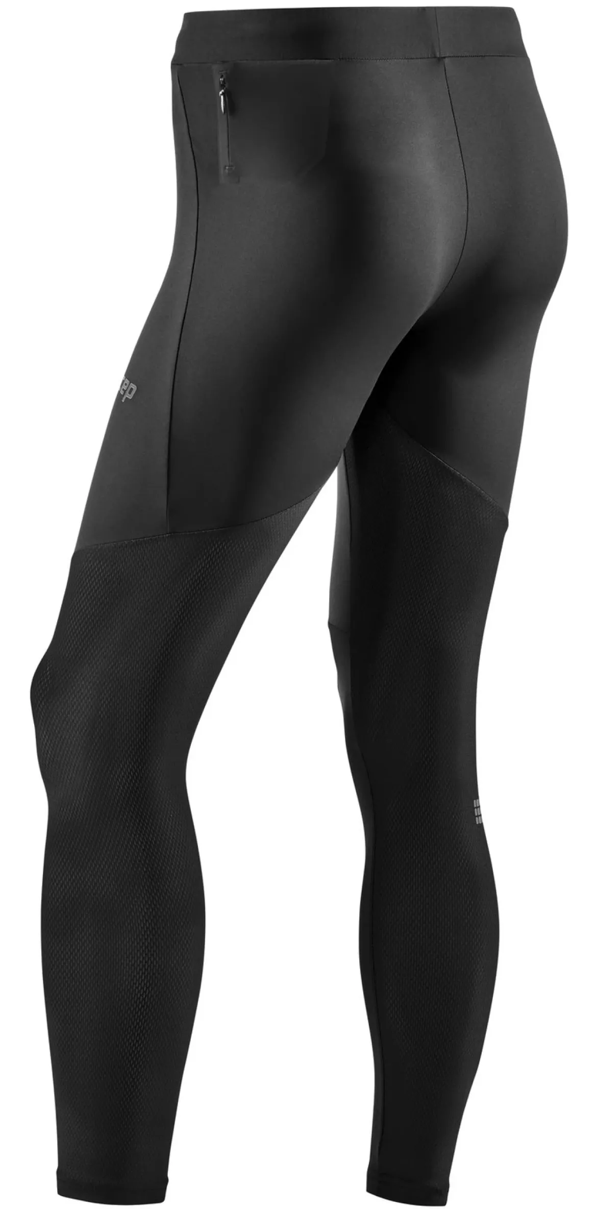 Męskie długie legginsy sportowe do biegania CEP Ultralight czarne