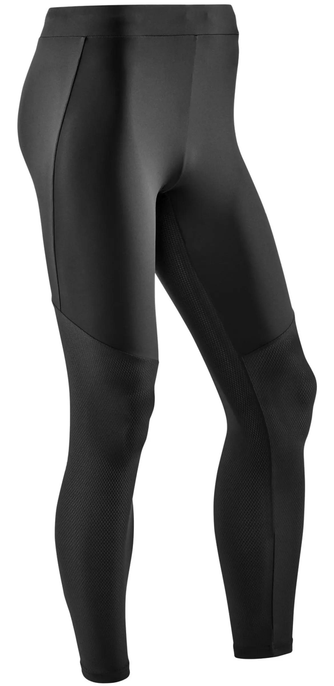 Męskie długie legginsy sportowe do biegania CEP Ultralight czarne