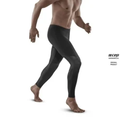 Męskie długie legginsy sportowe do biegania CEP Ultralight czarne