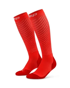 Męskie długie skarpety kompresyjne do biegania CEP Pro Run Reflective 3.0 koralowe