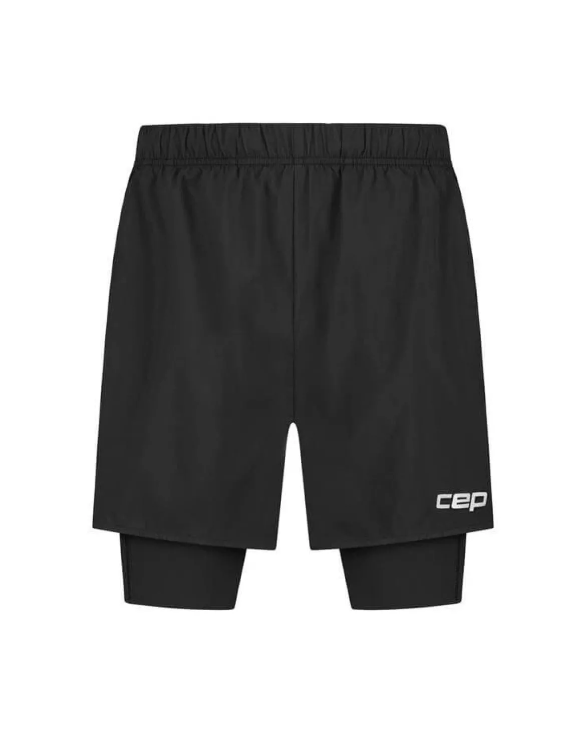 Męskie kompresyjne spodenki sportowe 2w1 CEP Core Run czarne