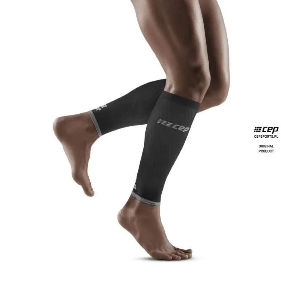 Męskie opaski kompresyjne na łydki sportowe CEP Ultralight czarne
