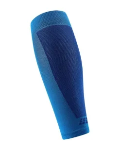 Męskie opaski kompresyjne na łydki sportowe CEP Core Run Ultralight niebieskie