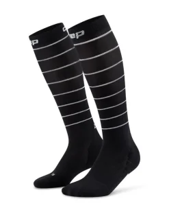 Męskie skarpety kompresyjne pod kolano do biegania PRO Run Reflective CEP czarne