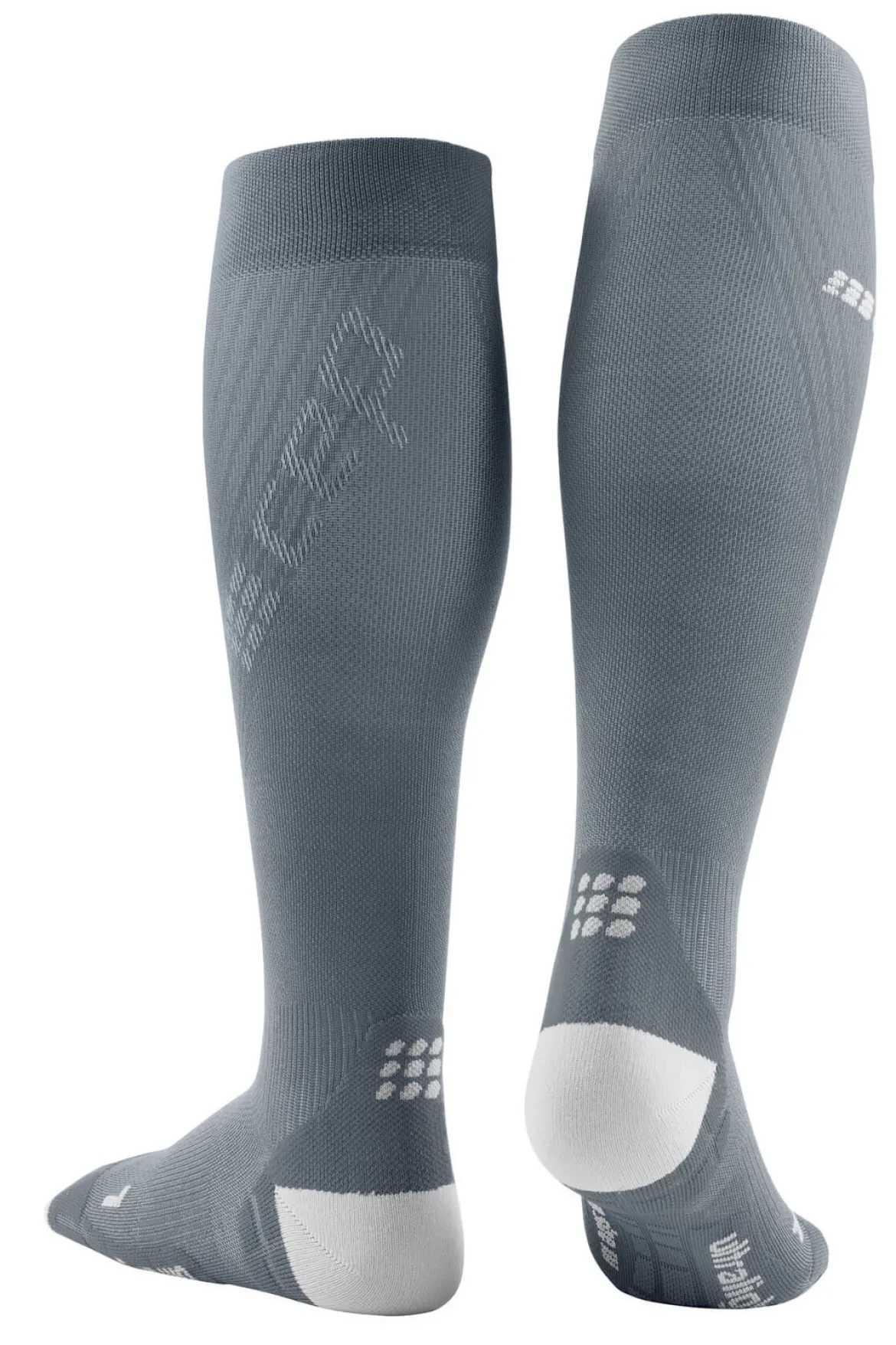 Męskie skarpety kompresyjne sportowe CEP Ultralight wysokie szare