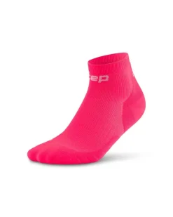 Męskie skarpety kompresyjne sportowe za kostkę low cut CEP Core Run różowe