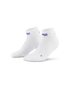 Męskie skarpety kompresyjne sportowe za kostkę low cut CEP Core Run Ultralight białe
