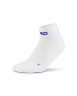 Męskie skarpety kompresyjne sportowe za kostkę low cut CEP Core Run Ultralight białe