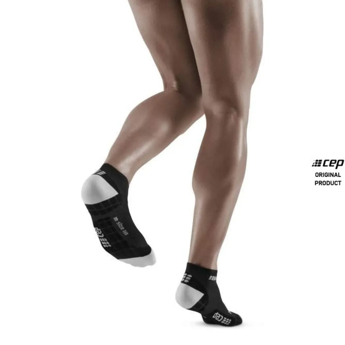 Męskie skarpety kompresyjne sportowe CEP Ultralight low-cut czarne