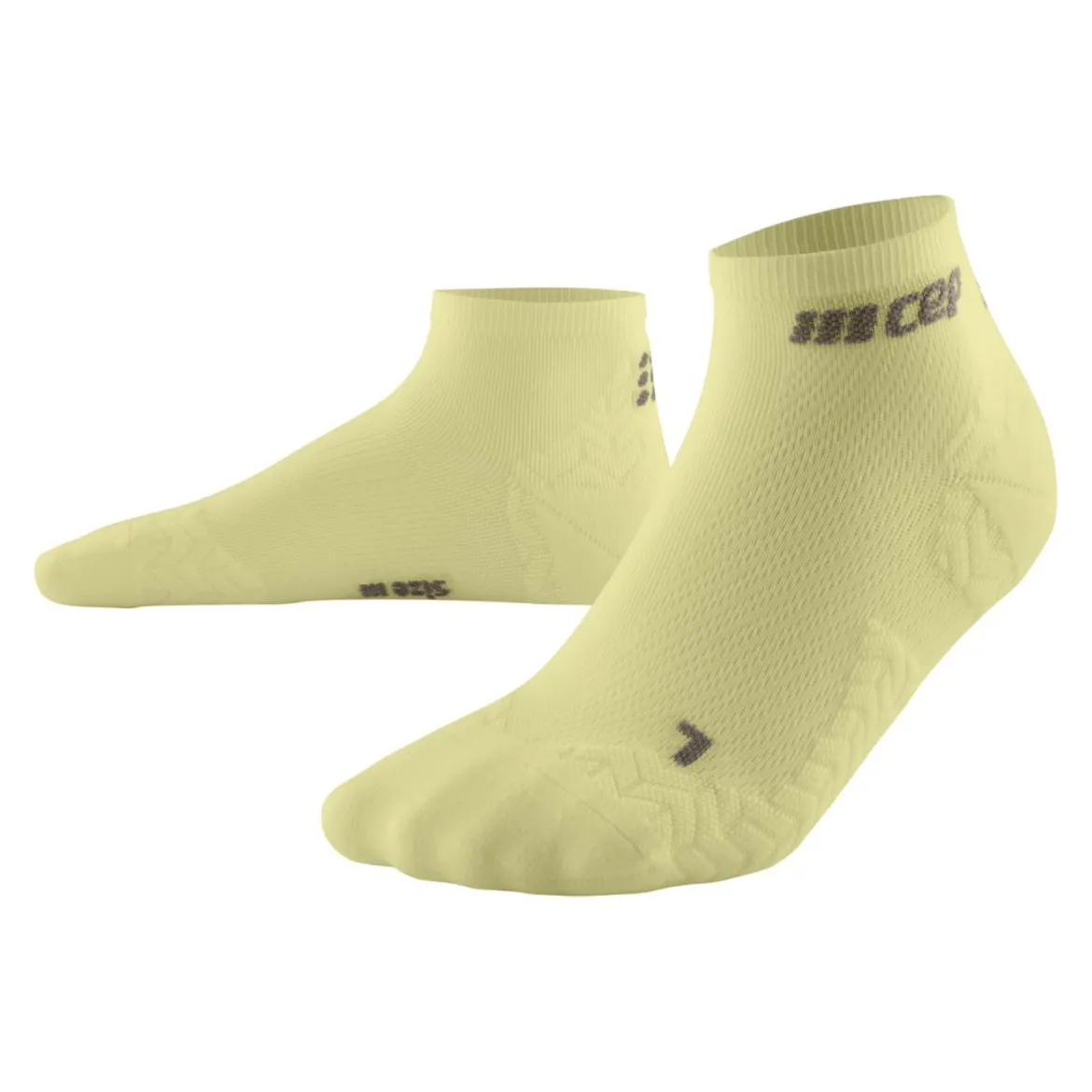 Męskie skarpety kompresyjne sportowe CEP Ultralight low-cut limonkowe - nowa kolekcja