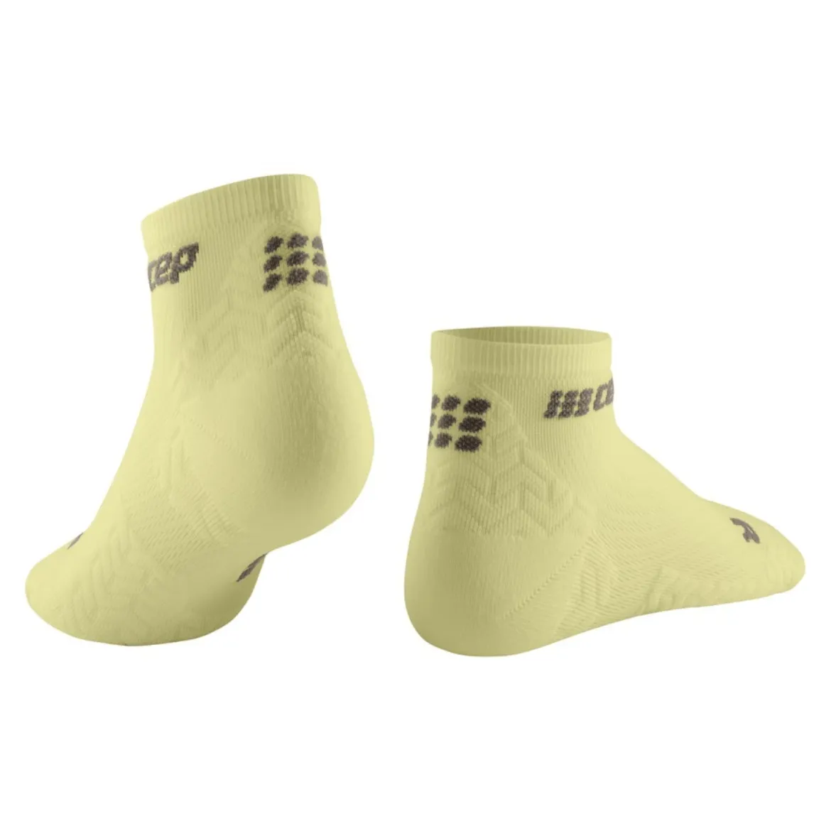 Męskie skarpety kompresyjne sportowe CEP Ultralight low-cut limonkowe - nowa kolekcja