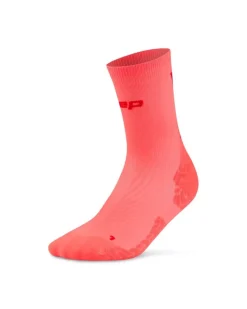 Męskie skarpety kompresyjne sportowe do połowy łydki CEP Core Run Ultralight koralowe