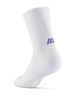 Męskie skarpety kompresyjne sportowe do połowy łydki CEP Core Run Ultralight białe