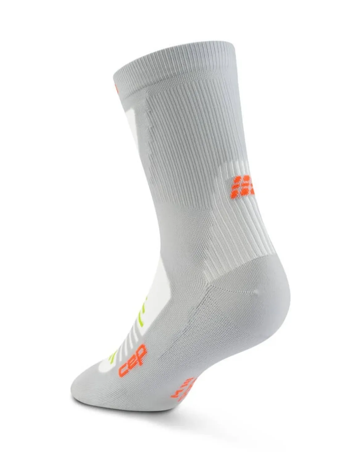 Męskie skarpety sportowe kompresyjne do połowy łydki PRO Run Ultralight CEP szare