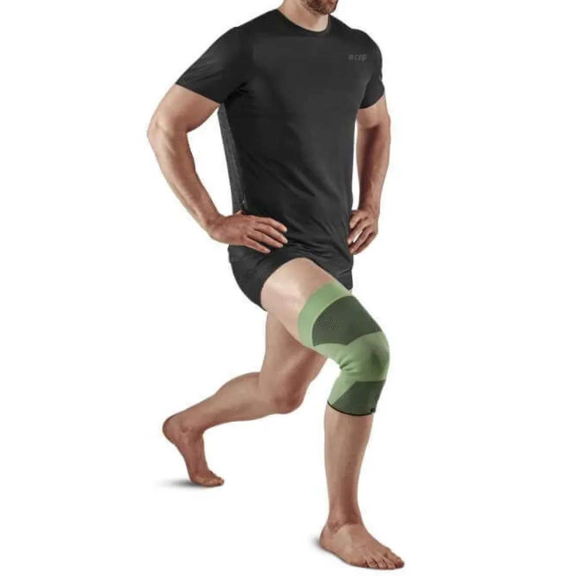Opaska kompresyjna na staw kolanowy Mid Support Compression CEP unisex zielona