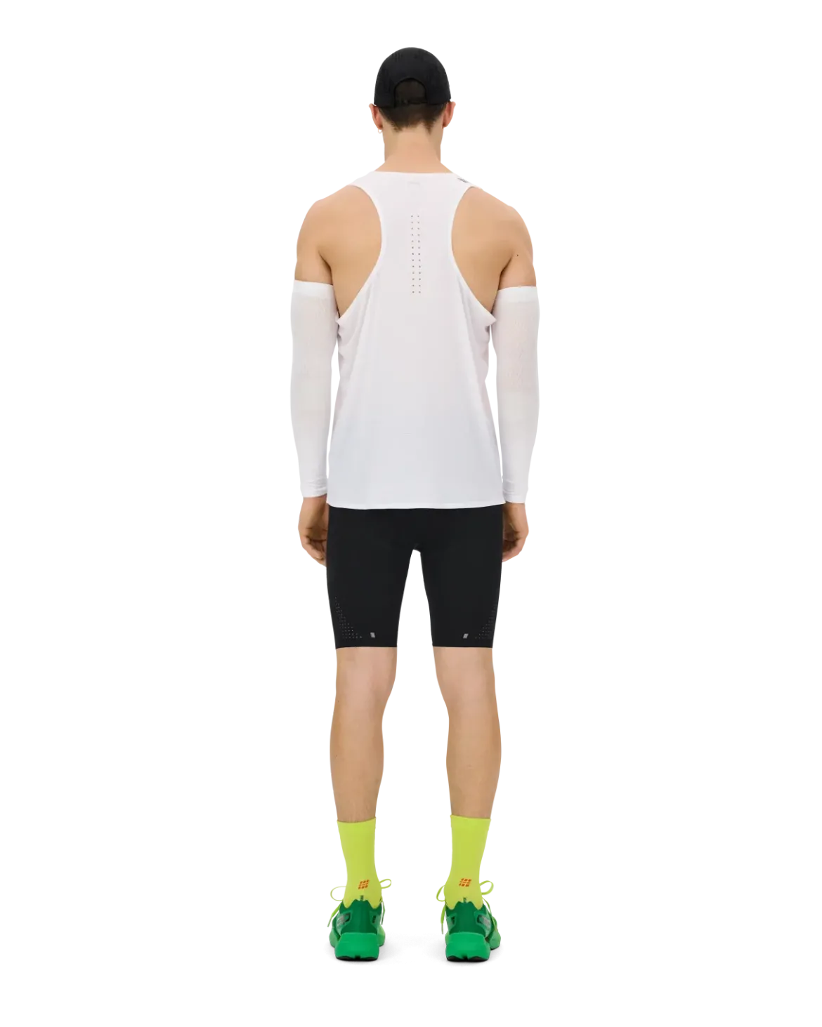 Opaski kompresyjne na ramiona rękawki biegowe unisex Core Run Ultralight CEP białe