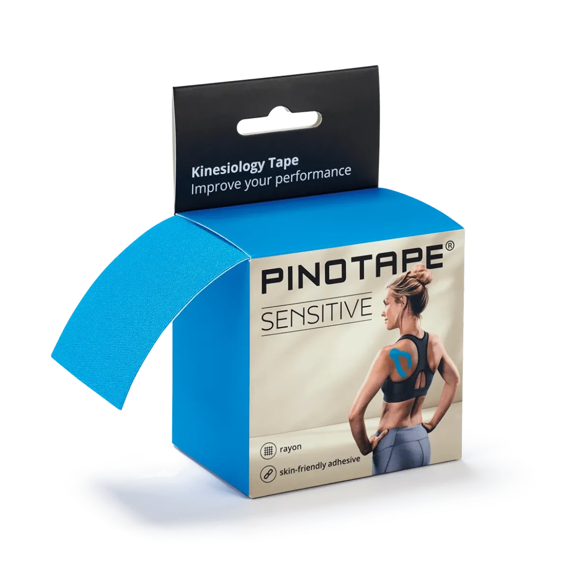 Pinotape Sport Sensitive 5cm x 5m dla wrażliwej skóry - niebieski