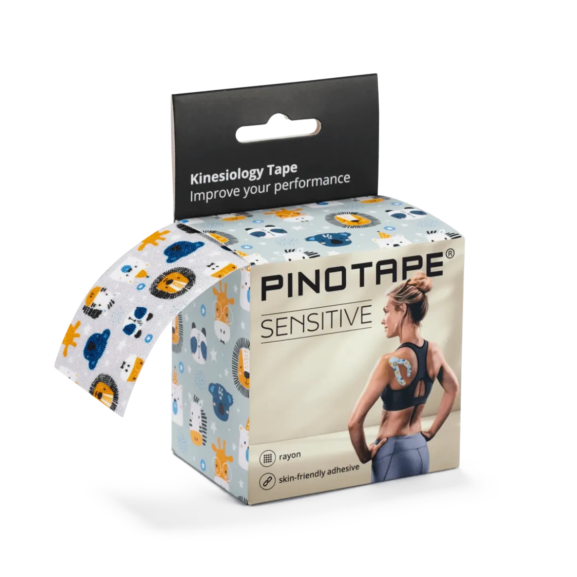 Pinotape Sport Sensitive 5cm x 5m dla wrażliwej skóry- zoo