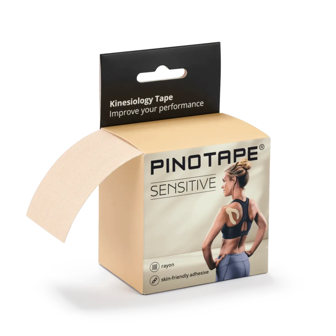Pinotape Sport Sensitive 5cm x 5m dla wrażliwej skóry - beżowy