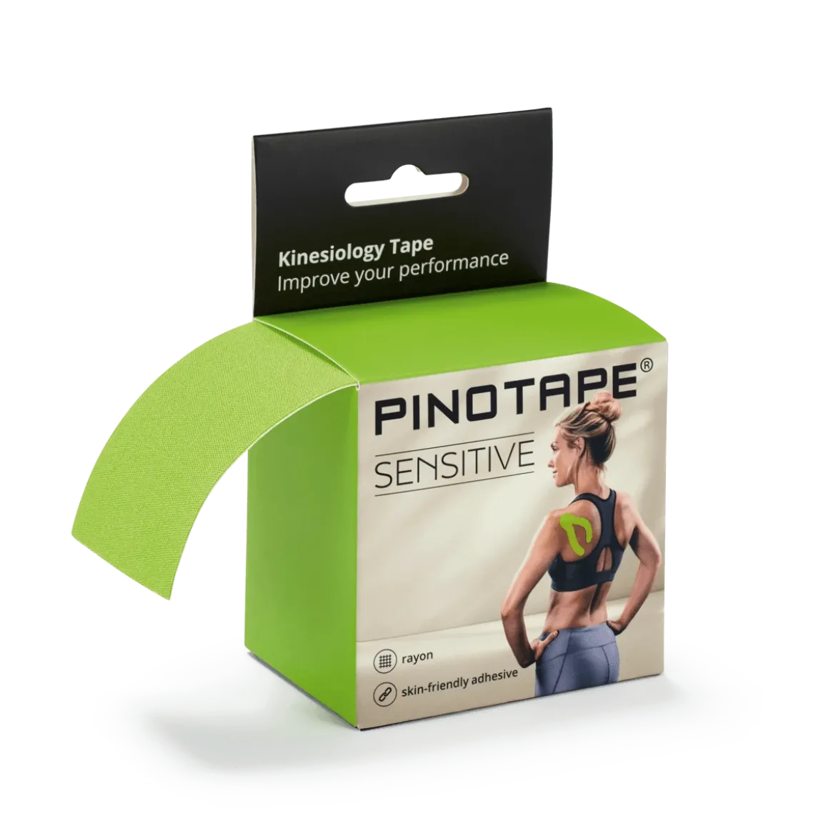 Pinotape Sport Sensitive 5cm x 5m dla wrażliwej skóry - zielony