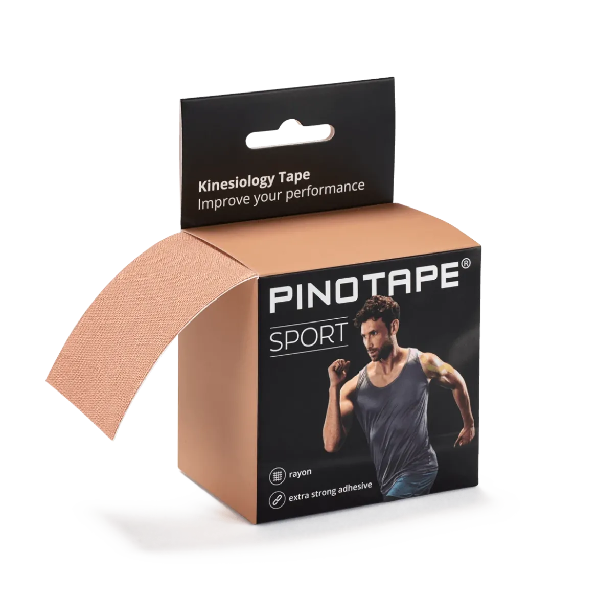 Pinotape Sportwodoodporny, mocny tejp dla sportowców 5 cm x 5 m beżowy