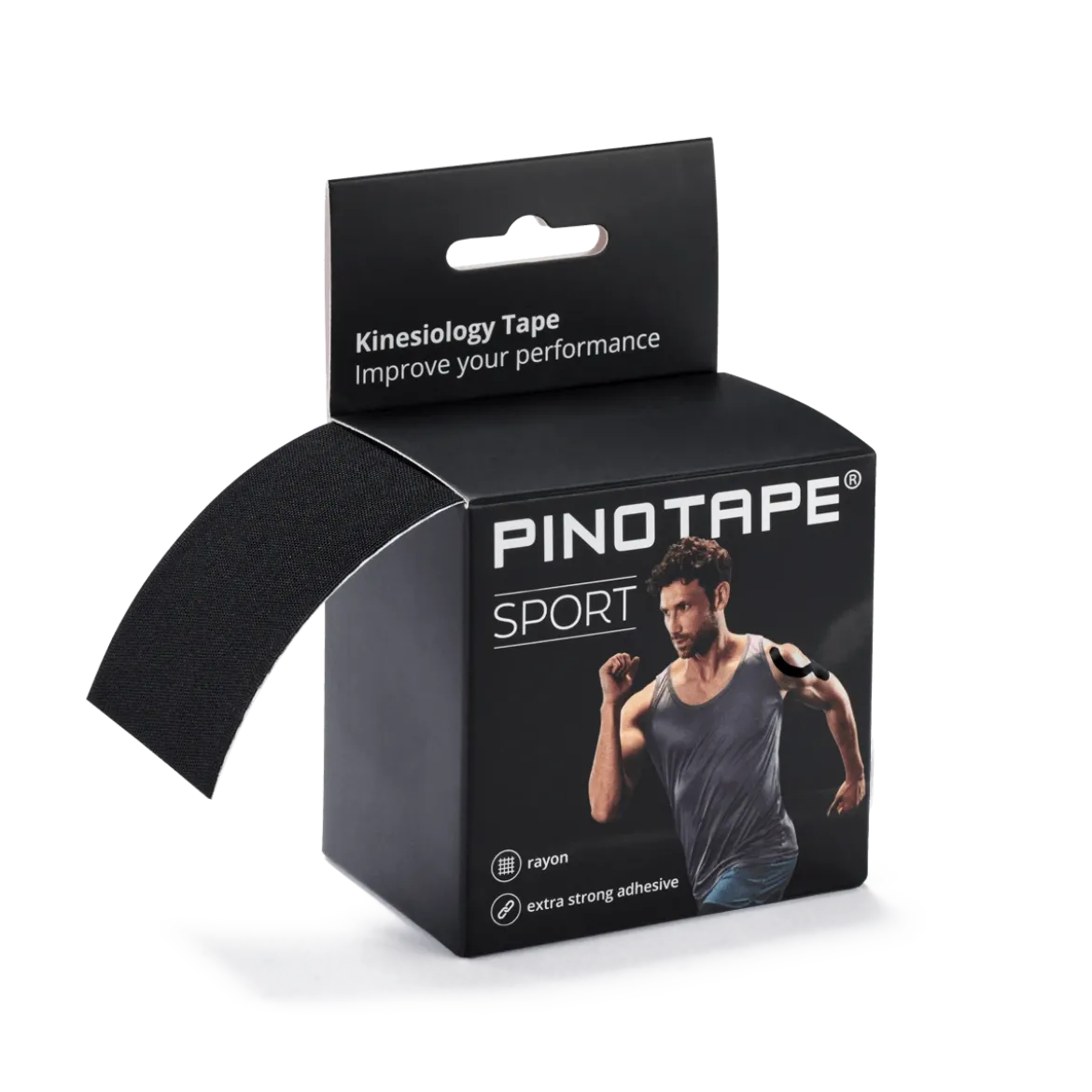 Pinotape Sportwodoodporny, mocny tejp dla sportowców 5 cm x 5 m czarny