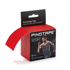 Pinotape Sport wodoodporny, mocny tejp dla sportowców 5 cm x 5 m czerwony