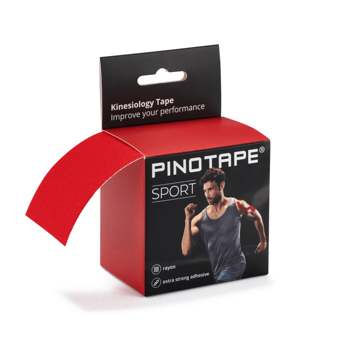 Pinotape Sport wodoodporny, mocny tejp dla sportowców 5 cm x 5 m czerwony