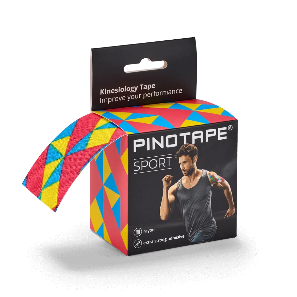 Pinotape Sport wodoodporny, mocny tejp dla sportowców 5 cm x 5 m 80's style