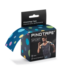 Pinotape Sportwodoodporny, mocny tejp dla sportowców 5 cm x 5 m kropki