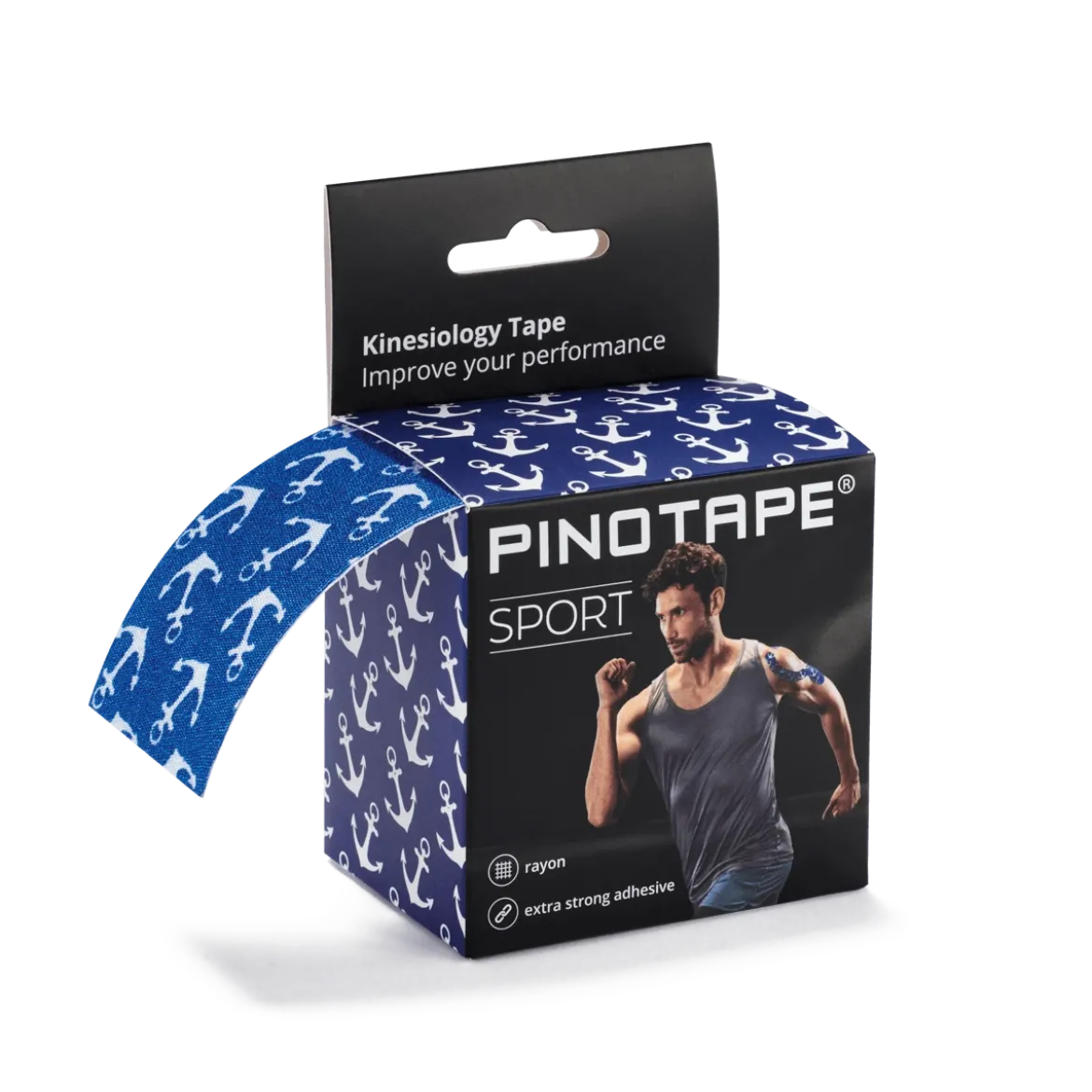 Pinotape Sportwodoodporny, mocny tejp dla sportowców 5 cm x 5 m kotwice