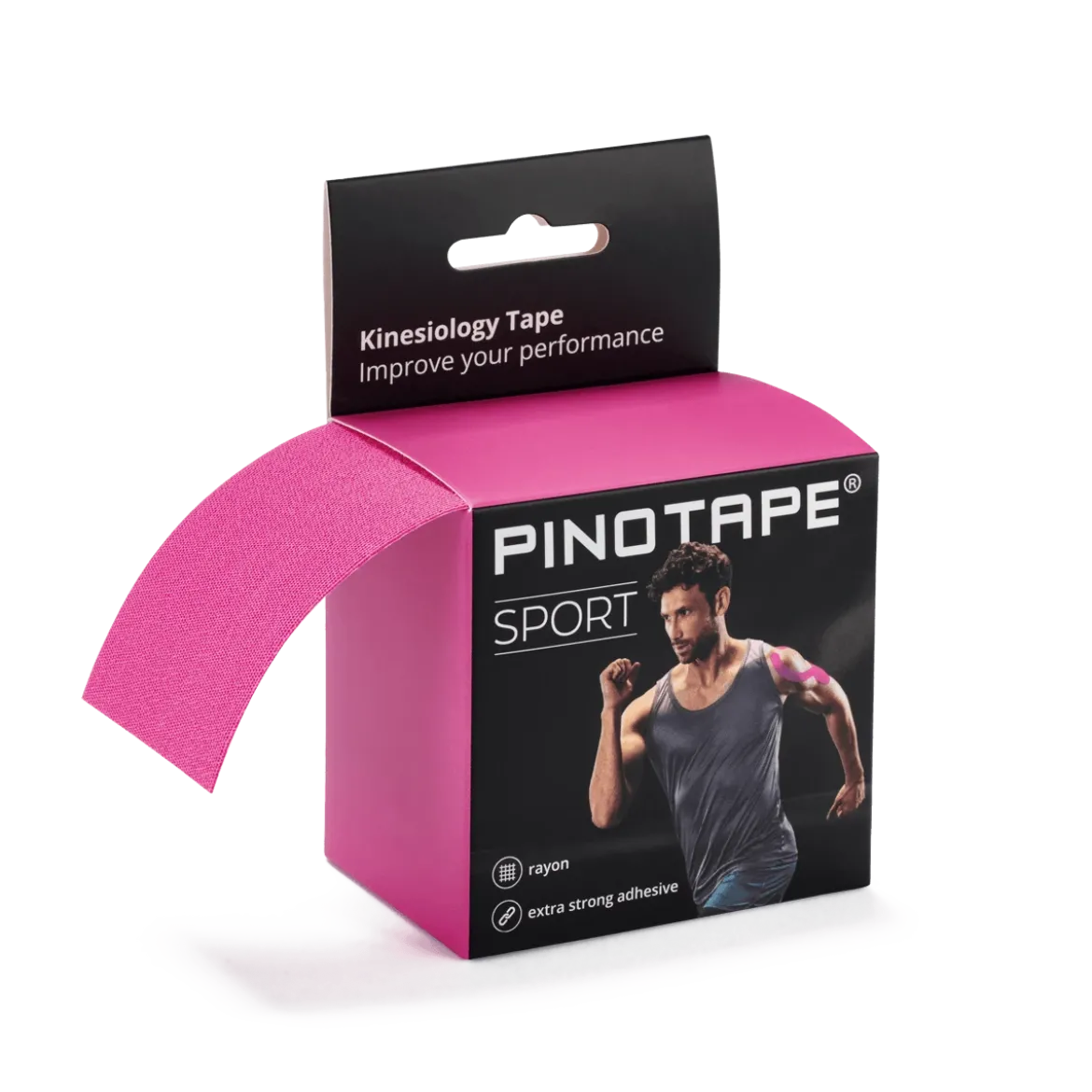 Pinotape Sportwodoodporny, mocny tejp dla sportowców 5 cm x 5 m różowy