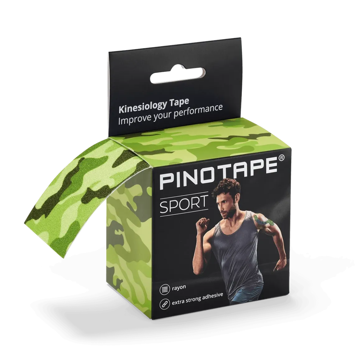 Pinotape Sportwodoodporny, mocny tejp dla sportowców 5 cm x 5 m- moro