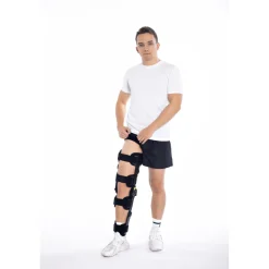 Pooperacyjna orteza kolana z regulacją kąta zgięcia i wyprostu MSupportRed